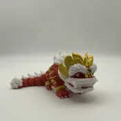 🎀台灣發貨 特價處理🎀3d打印超萌舞獅醒獅玩具關節可動小獅子桌面國風擺件益智解壓車載