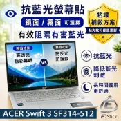 【Ezstick】ACER Swift 3 SF314-512 防藍光螢幕貼｜鏡面/霧面可選｜筆電螢幕保護貼
