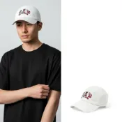 (店+)純白國旗 GAP 鴨舌帽 刺繡logo 老帽 男女皆可 運動 帽子 純棉 配件@1691
