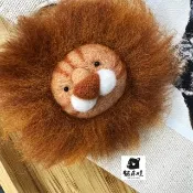 腿庫力量_羊毛氈獅子王鑰匙圈 吊飾