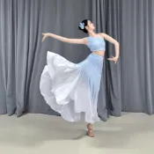 🔥桃園出貨🔥 傣族舞演出服 表演服 練功服 魚尾裙 孔雀舞服 顯瘦 修身 新款傣族舞蹈演出服女藝考修身魚尾裙孔雀舞練
