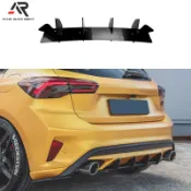 適用於福特福克斯Ford Focus2018-2021 Focus ST MK4後唇後下巴後擾流擋板車身改裝
