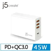 良興EcLife購物網 j5create 4-Port USB PD3.0+QC4.0 智慧型快速充電器 JUP4263