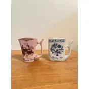 LEFT EYE TEARS💧 捷克 VIVA 經典粉色描金溫泉杯/藍色洋蔥溫泉杯/個