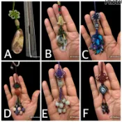 菊花玉珊瑚石玉石平安扣琉璃背包汽車吊飾掛飾/時尚配件