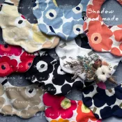 |高橋家| 手作圍兜 北歐m花 芬蘭 Marimekko 客製 圍兜 口水兜巾 口水巾 造型領巾 嬰幼兒 寶寶 多重棉紗