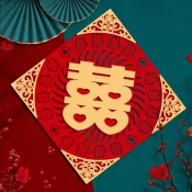 婚慶優選  結婚專用喜字 婚房裝飾套裝 囍字佈置用品 門貼大門貼紙 婚禮用品大全