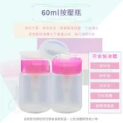現貨供應 ( 按壓瓶60ml ) 空壓瓶 液壓瓶 擠壓瓶 防靜電 卸甲水消毒水去光水 酒精瓶 鑫裕民美甲 G8-1