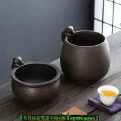 【可開發票】創意小貓粗陶茶渣缸建水家用復古陶瓷茶洗廢水缸水盂茶具配件茶缸