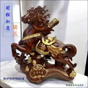 馬 擺件 仿木雕 前程如意 駿馬 馬到成功 大型 擺飾品 千里馬 風水 生肖 吉祥 祝賀 送禮 升遷升官 裝飾品 工藝品