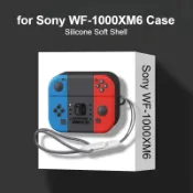 適用於索尼 WF-1000XM6 手機殼卡通開關可愛宇航員鑰匙扣挂件矽膠軟殼適用於索尼 WF-1000XM6 防震殼保護