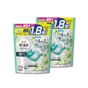 (2袋44顆超值組)日本P&G Bold 4合1強洗淨消臭柔軟香氛洗衣球22顆/袋-淺綠色植萃花香(新4D炭酸機能,洗衣槽防霉,洗衣膠囊,洗衣凝膠球)
