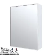 寬45×高60 / 寬50×高70/寬55×高75×深17cm 發泡板白色浴室鏡櫃｜鋁合金邊框鏡面 ｜浴淋軍 D2506