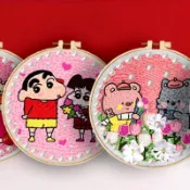 🎶特惠價☜臺灣出貨🎶戳戳繡手工diy材料自制卡通刺繡十字繡搓搓秀毛線畫情侶節日禮物