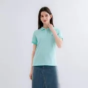 【Arnold Palmer 雨傘】女裝-雨傘LOGO刺繡 POLO衫(水藍色)