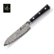 臻刀具 / 德國進口大馬士革鋼系列 / 120mm小萬用廚師刀(烏木)   DKC87-2C