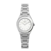 【TIMEX】天美時 Q Timex Continental 34毫米 不鏽鋼錶帶腕錶 銀 TXTW2Y68500