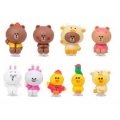 ღ ღ可挑現貨 全家限定×LINE 紅白新春大對戰 熊大好友啵啵吸盤公仔