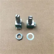 六腳 RK097G 雙聯電位器 50K 音響功放/密封電位器 B50K 柄長15mm 213-00484