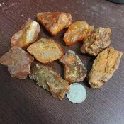 蜜糖 黃玉髓  礦石 M15Z 岩石 原石 原礦 水晶 風水 開運 磁場 科學 教學 收藏 隨機出貨 一入 