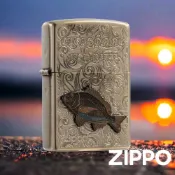 [隔日到貨] ZIPPO 亞洲限定防風打火機 金屬魚-黑棘鯛 ZA-6-F16 雷雕工藝 美國製 煤油打火機