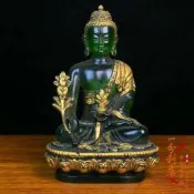 台灣現貨古董收藏西藏迴流描金老藥師琉璃如來佛像居家玄關桌案老佛像擺設  露天市集  全台最大的網路購物市集