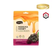 (店+)【Comvita 康維他】紐西蘭-麥蘆卡蜂蜜潤喉糖(接骨木莓)-40顆