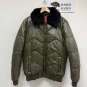 DryDog 跩狗嚴選 跩狗嚴選 極度乾燥 Superdry 科技羽絨 皮衣 Hero 真皮 外套 頂級小羊皮 保暖防寒 橄欖綠 飛行夾克