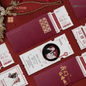 客製化 電影票喜帖 高級婚宴請貼 喜宴請帖結婚邀請卡片 定製紙質創意婚禮請柬繁體中文 智選居家生活館