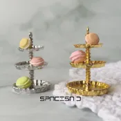 高品質系 ༘⋆ 金屬 三層甜點架 ꔛ 甜點架 蛋糕架 甜點 點心架 下午茶 點心 蛋糕店 迷你 袖珍 娃娃屋 食玩 扭蛋