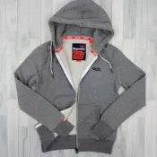 (店+)【Superdry】剩XL和2L 灰色 棉外套 極度乾燥 素色 微刷毛 線條 縮口 連帽 男款 外套 superdry #7360