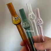 🔥桃園出貨/免運🔥大眼仔玻璃吸管高顏值居家食品級透明彩色直管高硼硅耐高溫大口徑