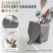 Elephant Cutlery Drainer Kitchen Bathroom Organizer Toothbru