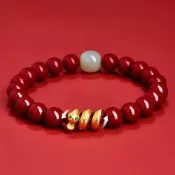 (店+)【LEESA】硃砂手串\解太歲\化太歲\女佛珠\本命年\蛇年手鏈\生肖手鍊\禮物\避邪手鍊\開運手鍊\手鍊\佛珠\手珠\保平安