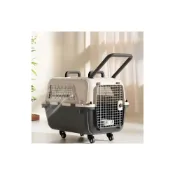 (店+)國航寵物航空箱狗狗托運箱中大型犬拉桿箱貓咪空運金毛外出車載籠