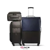 ACE BAGS & LUGGAGE 31吋 Actoy 2 日本製掀蓋式跳色軟布行李箱(靛藍色 12103)