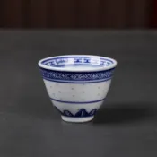 順心坊 青花瓷 米粒 復古 酒杯 宴王用品 擺宴 祝壽  供奉 祭祀 拜拜 敬茶杯