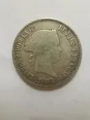 西屬菲律賓 1868 年50分比索銀幣，稀少品種～