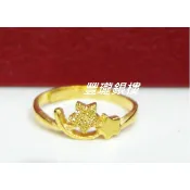 豐瓏銀樓 ~黃金純金9999 黃金戒指星星超可愛可當尾戒情人節禮物 生日禮物防小人雙星黃金尾戒