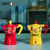 【HOTAI購】【Bialetti 比亞樂堤】 坂本日常 Sakamoto Days聯名限量款-經典摩卡壺MOKA-3杯份(黃色/紅色任選)