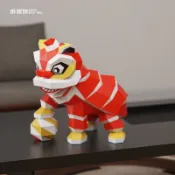【PPXD】舞獅 3D立體摺紙 3D摺紙 美勞材料包 手作diy 摺紙 動物模型 立體紙模型 紙製品 壁掛 擺件 擺飾