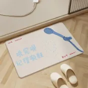 💥木示工廠💥極簡風硅藻泥軟闆浴室吸水地墊防滑腳墊衛生間洗手臺防滑速幹地毯💥