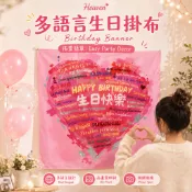 最快隔日到店 多語言生日快樂掛布 生日掛布 慶生掛布 生日佈置 生日布條 生日背景布 慶生佈置 慶生道具 生日布