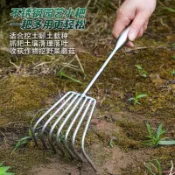 桃園出貨🔥新升級不鏽鋼小耙子園藝土耙子多爪耙海鮮耙園林耙蛤蜊好物工具