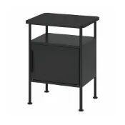 【IKEA 宜家家居】GRÅFJÄLLET 床邊桌, 碳黑色, 45x36x59 公分