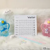 不再催！小孩自動喝水卡｜10張/組｜兒童喝水習慣養成打卡｜7天塗鴉獎勵任務卡｜幼兒好習慣訓練｜圓角防割
