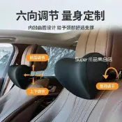 5D汽車萬嚮調節機械頭枕 記憶護頸枕 記憶枕頭 頭枕手機架 頭枕掛勾 車用頭枕 汽車頭靠 靠枕頭枕 長途開車必備頭枕