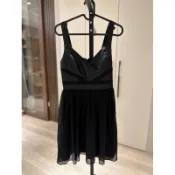 Armani exchange 細肩帶V領拼接雪紡性感洋裝
