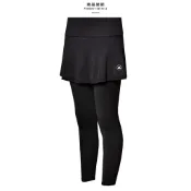 塞爾提克~美國 AIRWALK 女生 運動長褲 韻律裙 襯裙合身褲 帶裙緊身褲 裙擺搖搖內搭褲-黑色 束褲