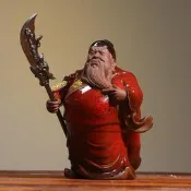 【樸緻精品】陶瓷關公神像 關聖帝君 義薄雲天 正氣凜然 法像莊嚴（GA-5132）